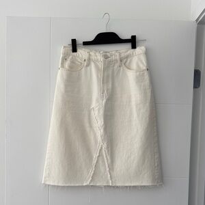 Frame Denim Cream A-Line Skirt